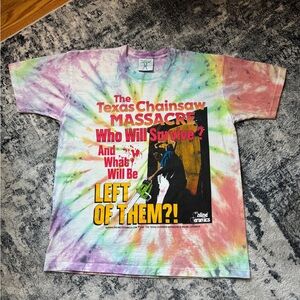 Online Ceramics Texas Chainsaw Massacre Tie Dye T Shirt
